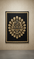 Peacock silk wall tapestry